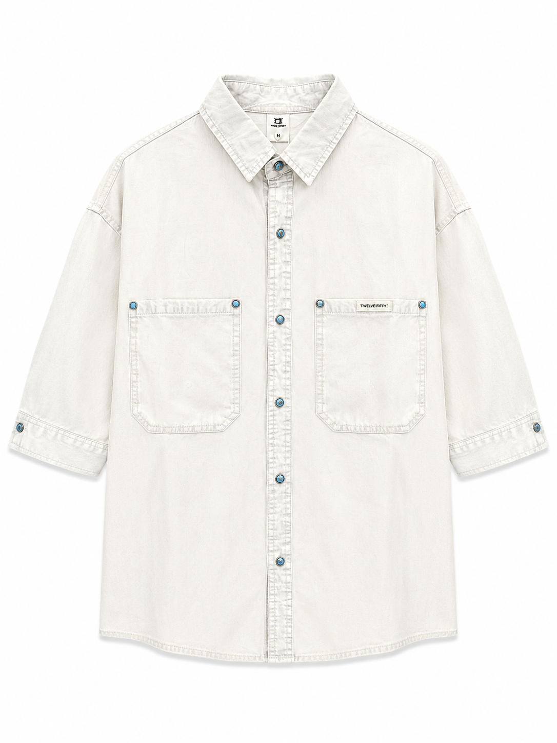 Washed Utility Overshirt – Off White