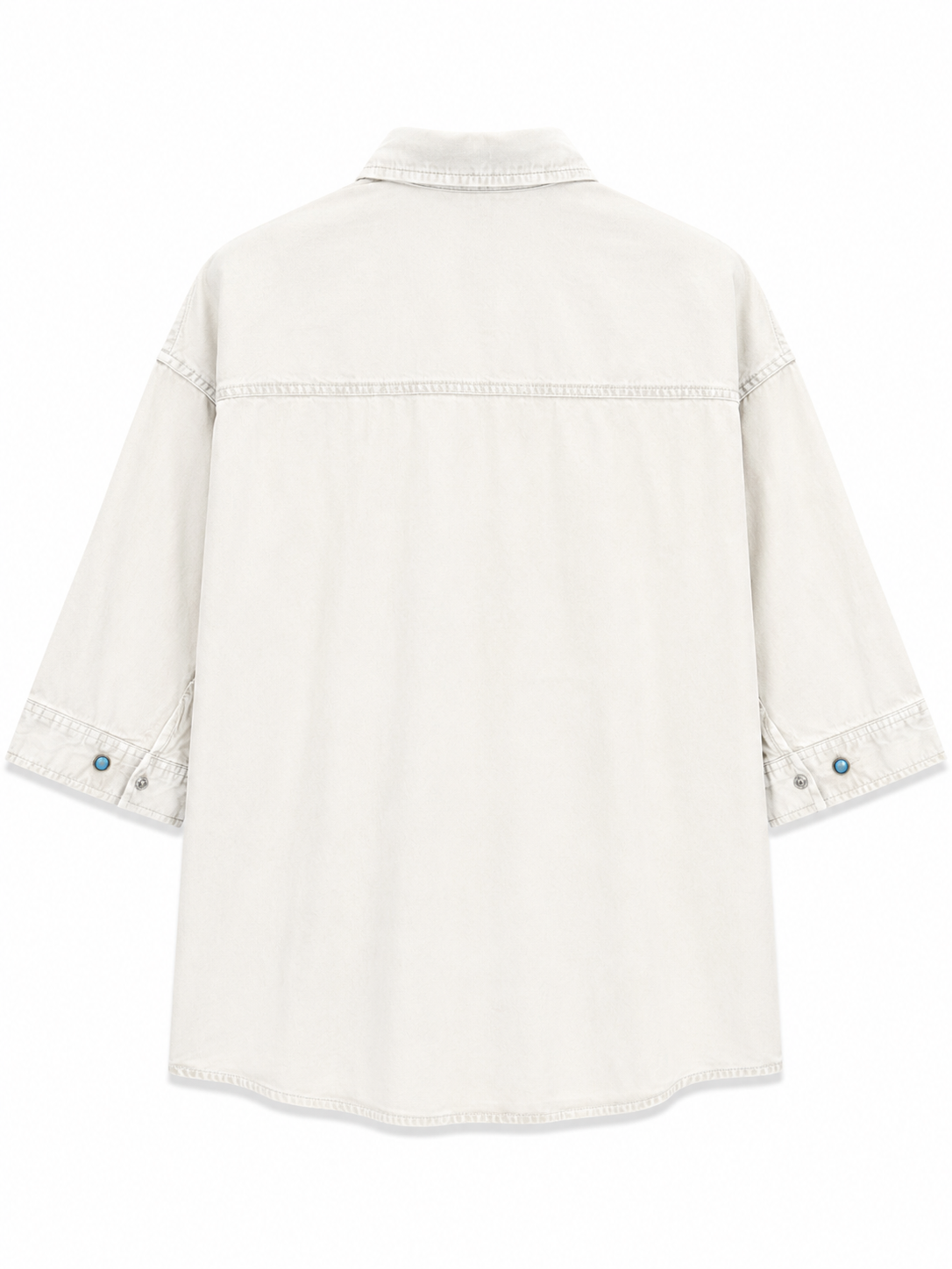 Washed Utility Overshirt – Off White