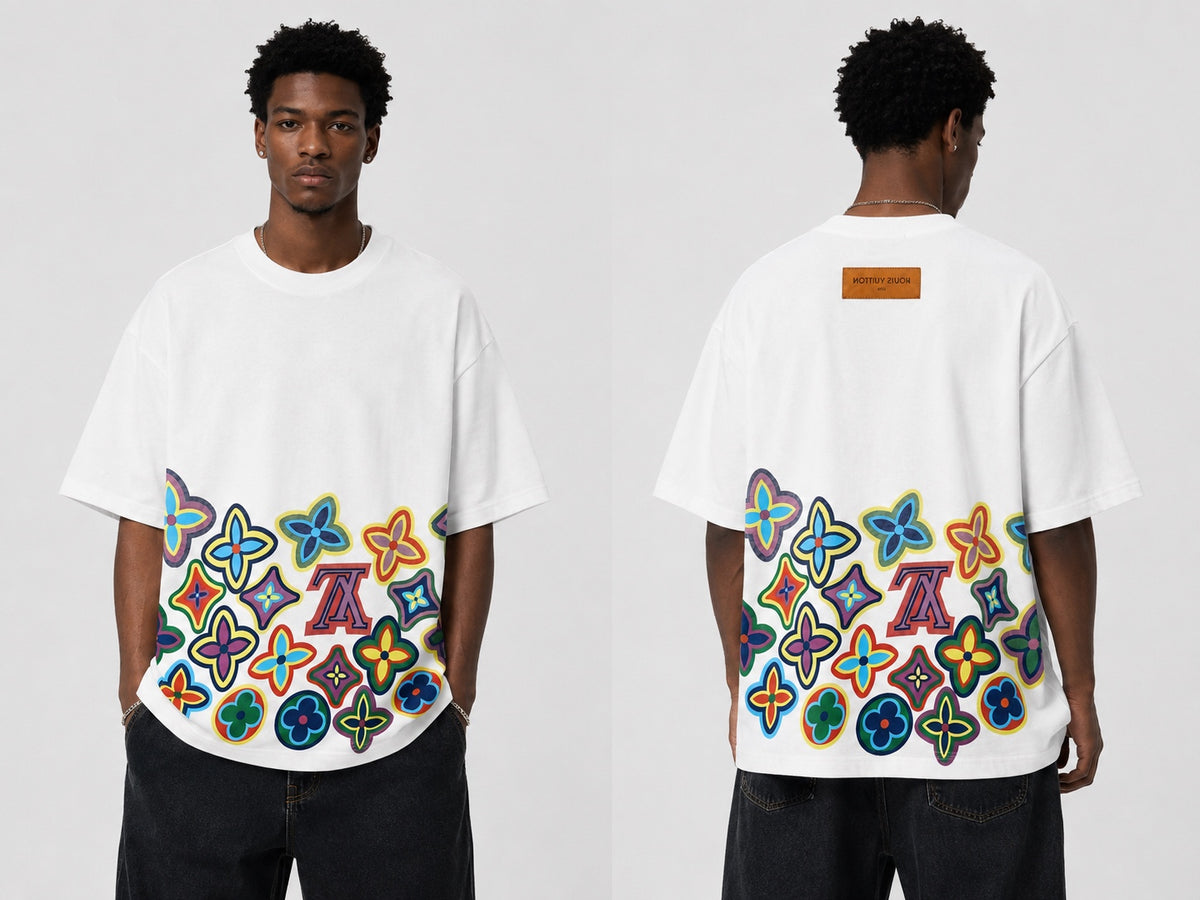 Multicolor Monogram Oversized T-Shirt – LV White