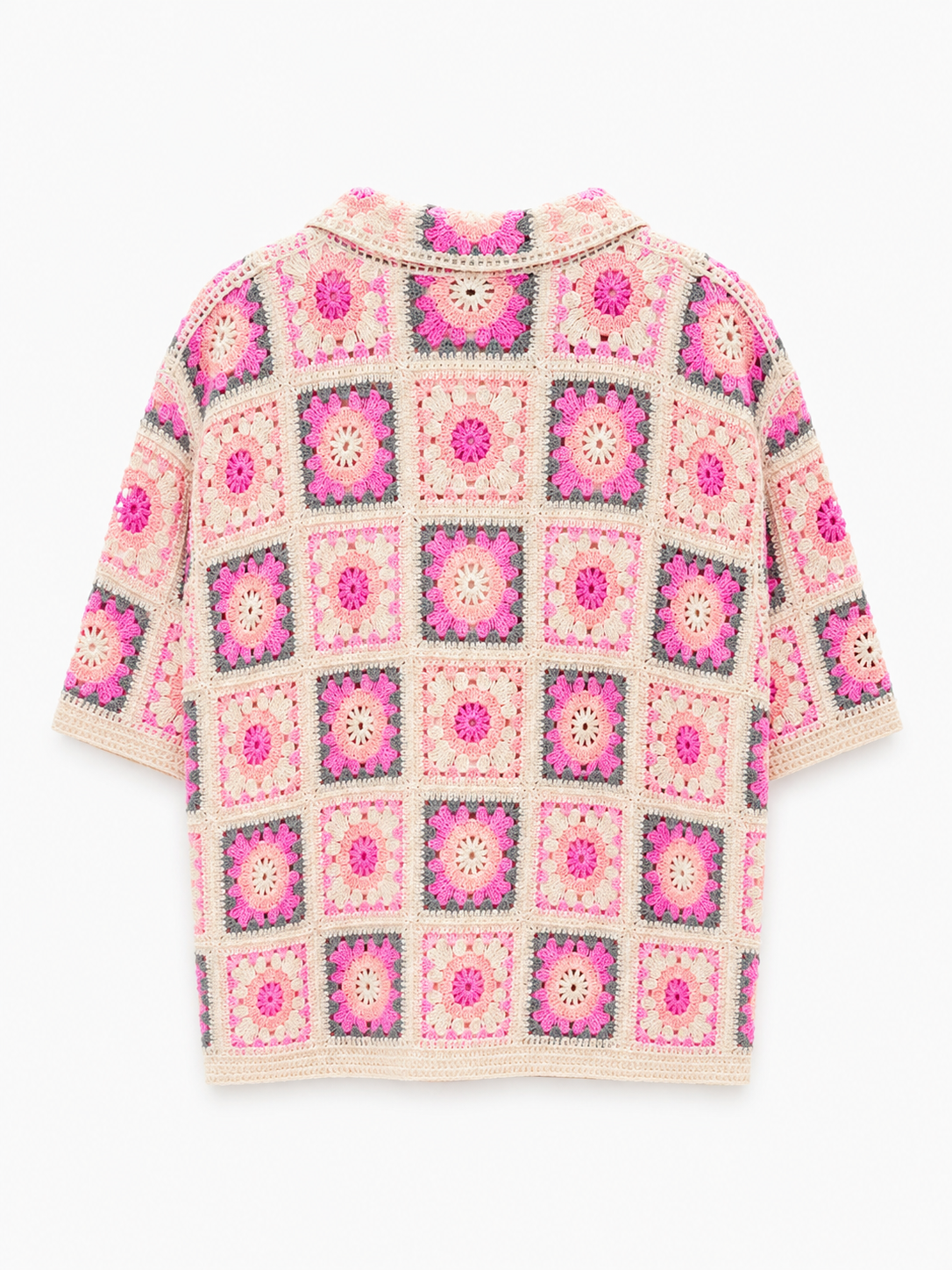 Crochet Resort Shirt –PINK