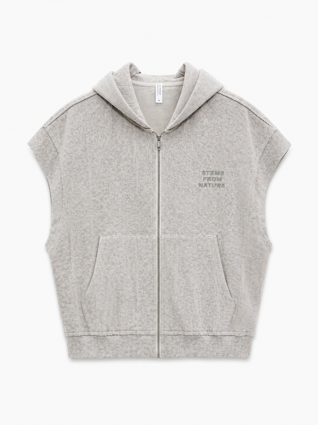 WAFFLE KNIT HOODIE VEST