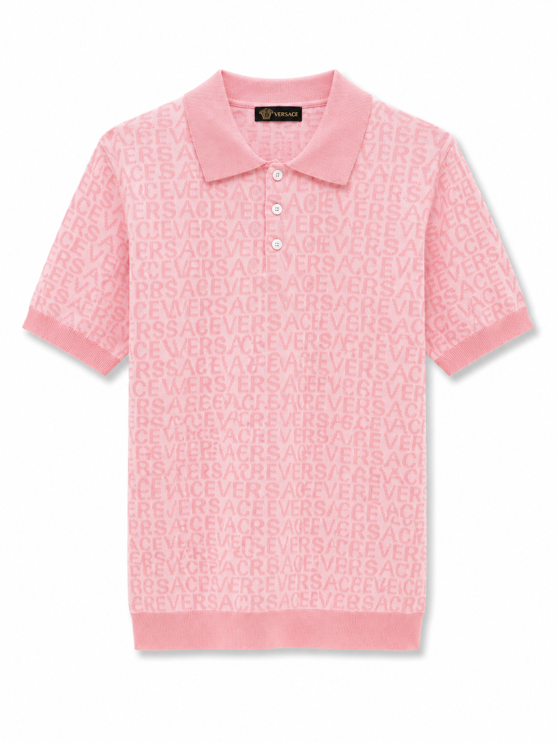 Versace Luxury Knit Polo Pink