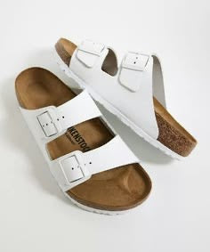 BIRKENSTOCK - ARIZONA - PATENT WHITE SANDALS