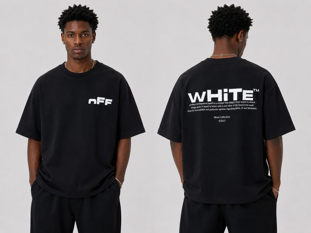 Minimal Logo Oversized T-Shirt -OFF WHITE– White