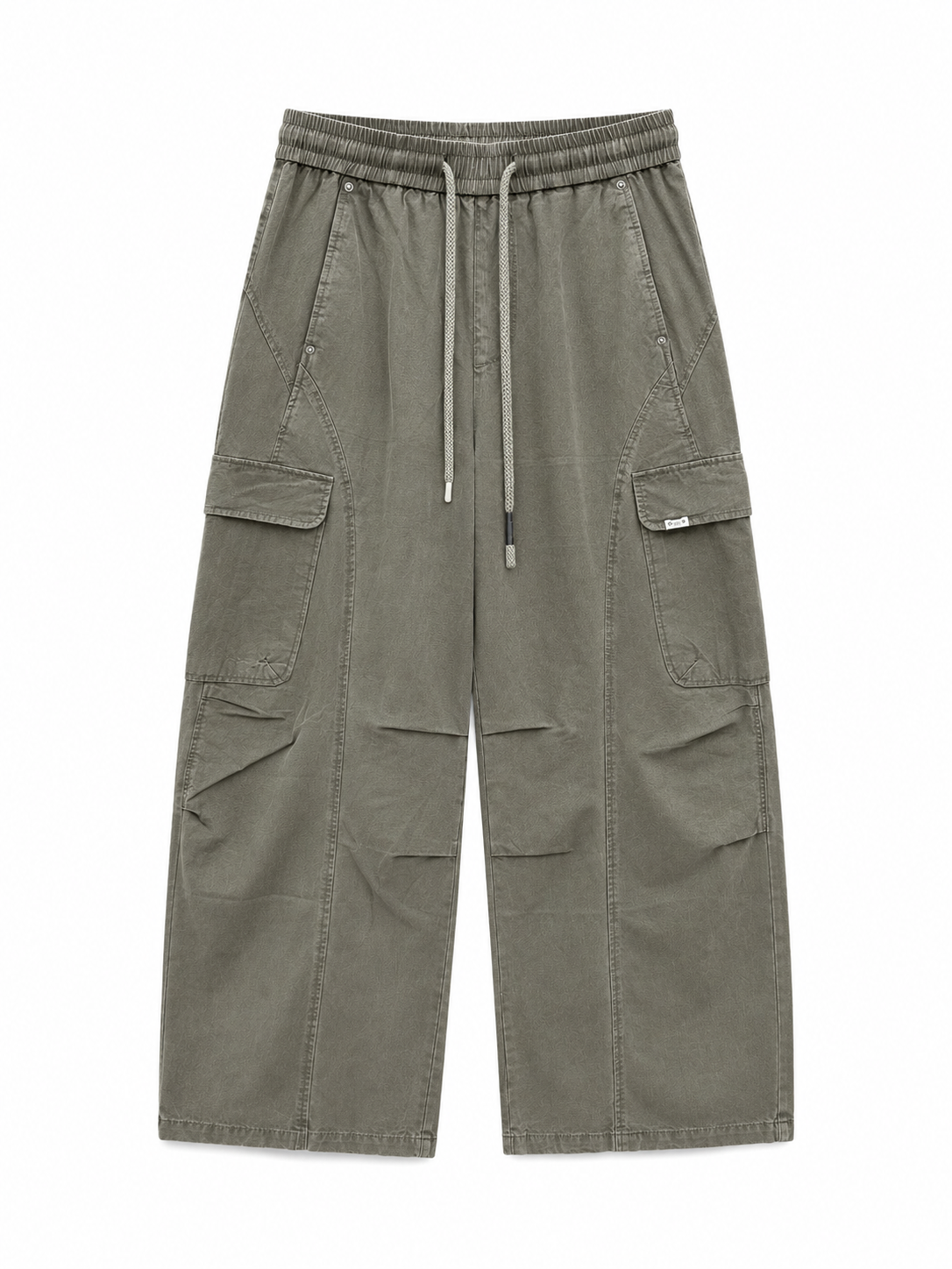 Washed Utility Cargo Pants – Olive