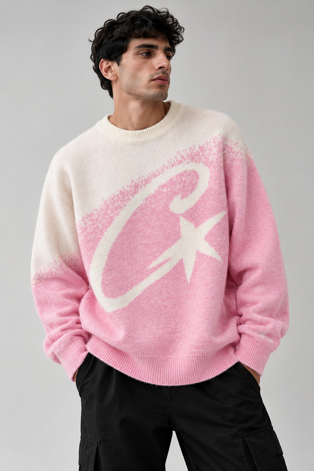 Corteiz C Star Gradient Mohair
Knit Sweater