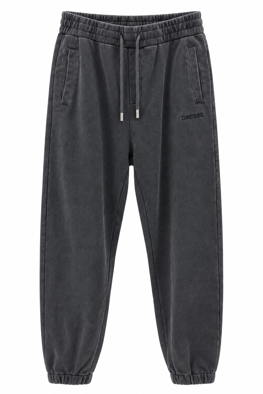 Diesel Washed Charcoal Zip-Up Tracksuit Set