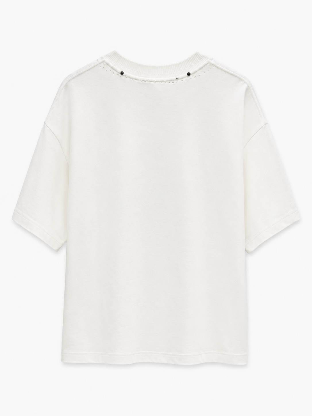 Beaded Neck Oversized T-Shirt