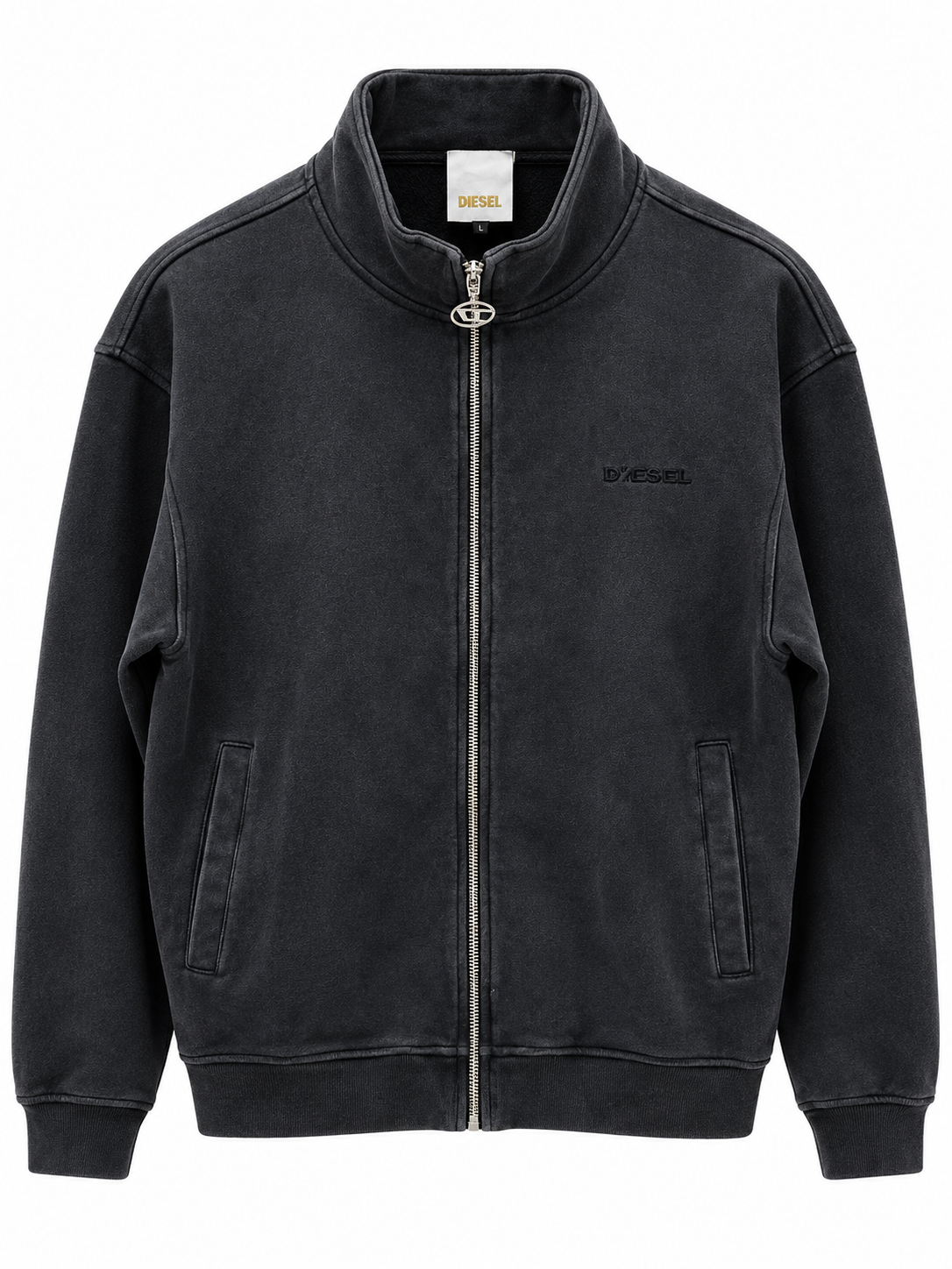 Diesel Washed Charcoal Zip-Up Tracksuit Set