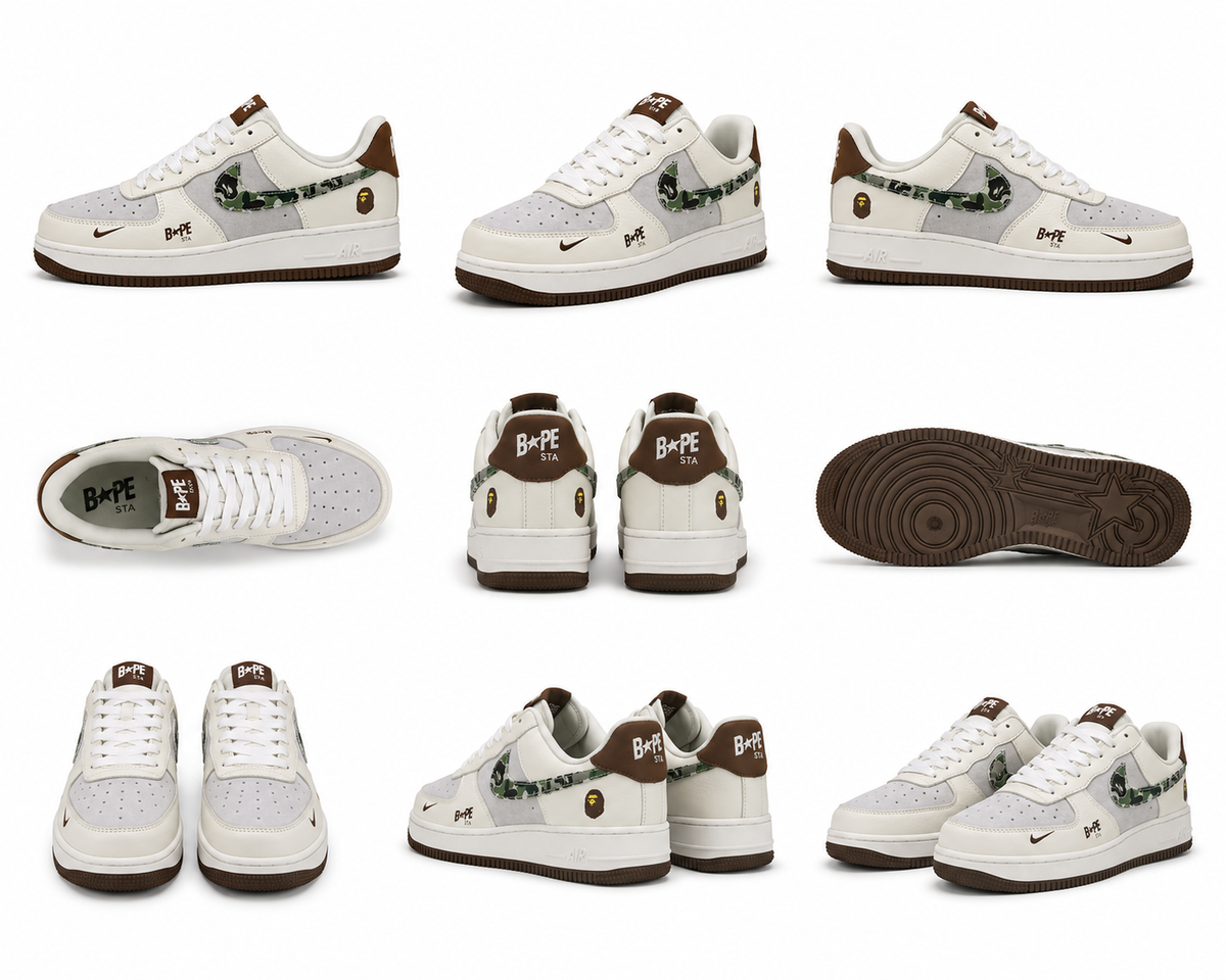 NIKE AIR FORCE 1 WITH BAPE