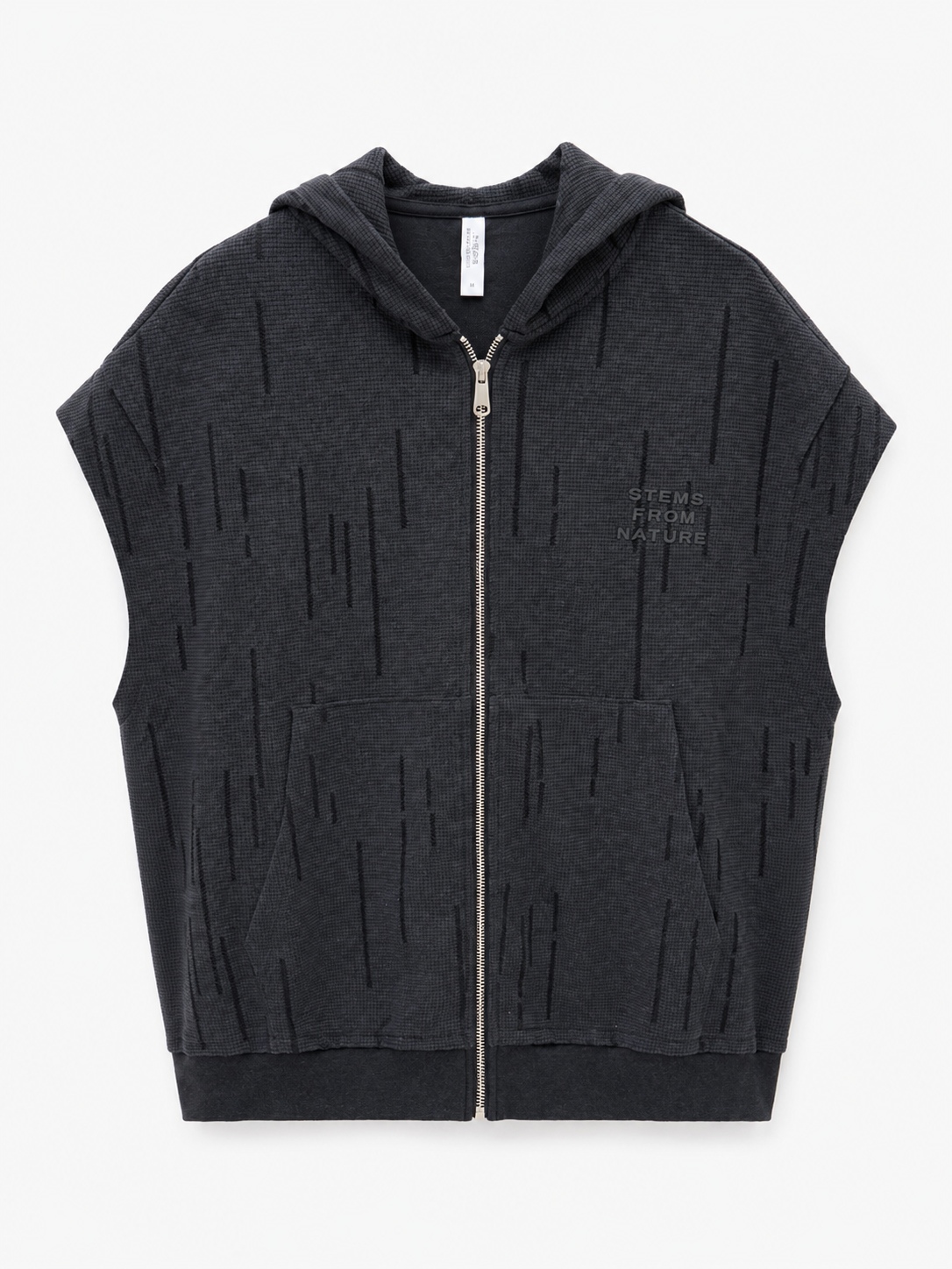 Waffle Knit Hoodie Vest