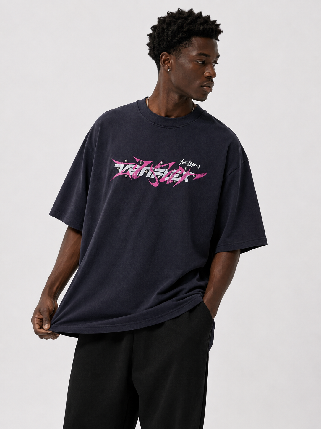 Street Graphic Oversized T-Shirt – BLACK