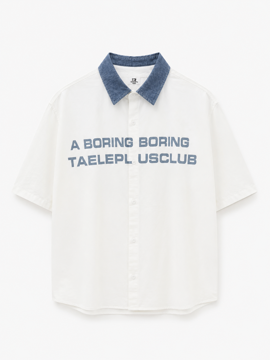 Relaxed Fit Contrast Collar Shirt