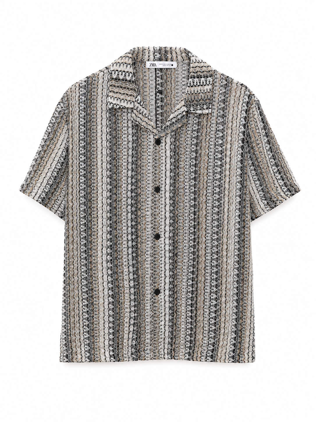 Riviera Stripe Resort Shirt ZARA