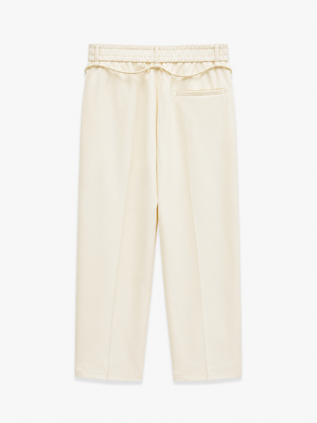 Premium Cream Wide-Leg Pants