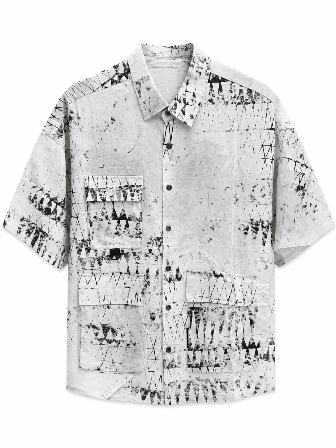 Abstract Utility Shirt – Black & White