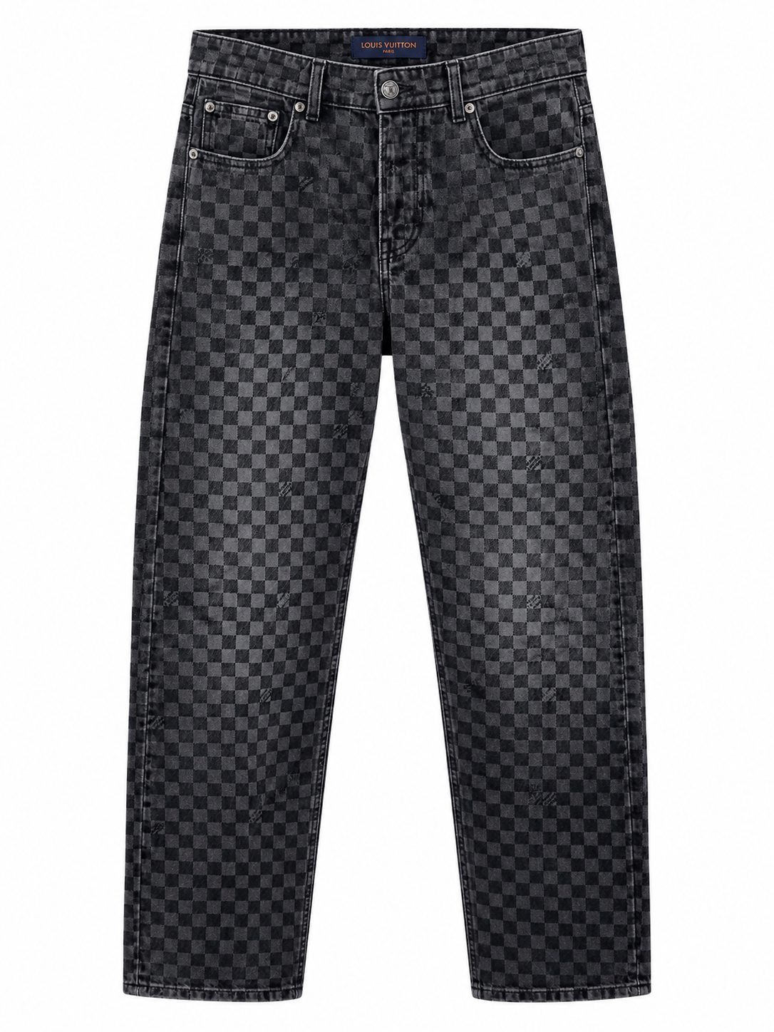 Louis Vuitton Damier Washed Denim Jacket & Jeans Set