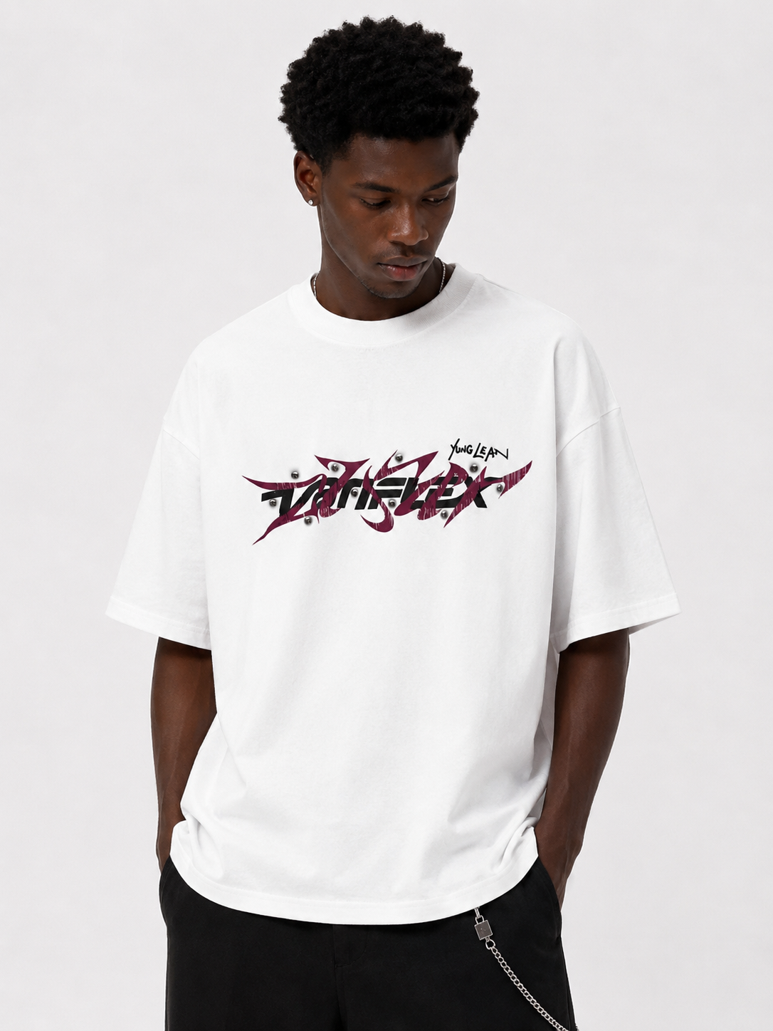Street Graphic Oversized T-Shirt – White