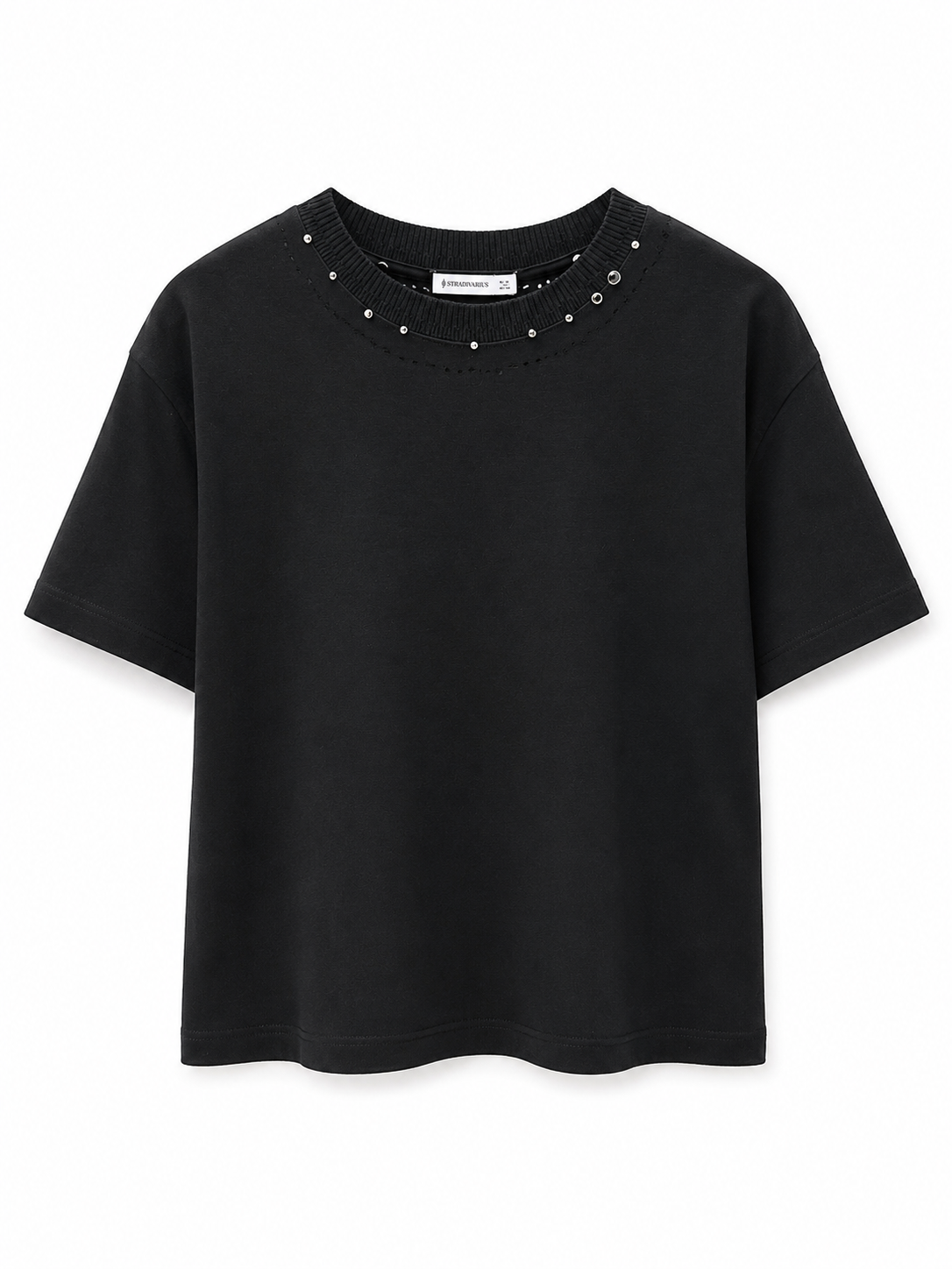 Premium Studded Neck T-Shirt