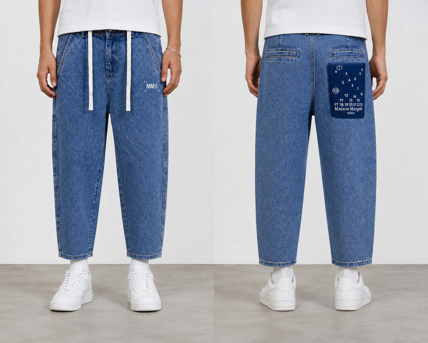 Relaxed Barrel Denim Pants MM6