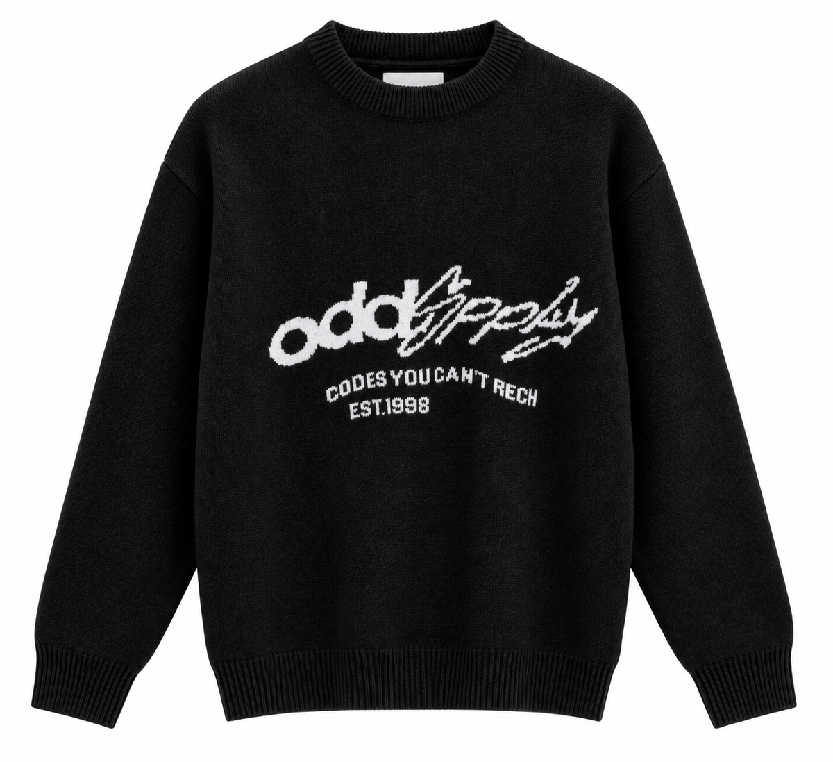 Bershka Black Graphic Knit Sweater