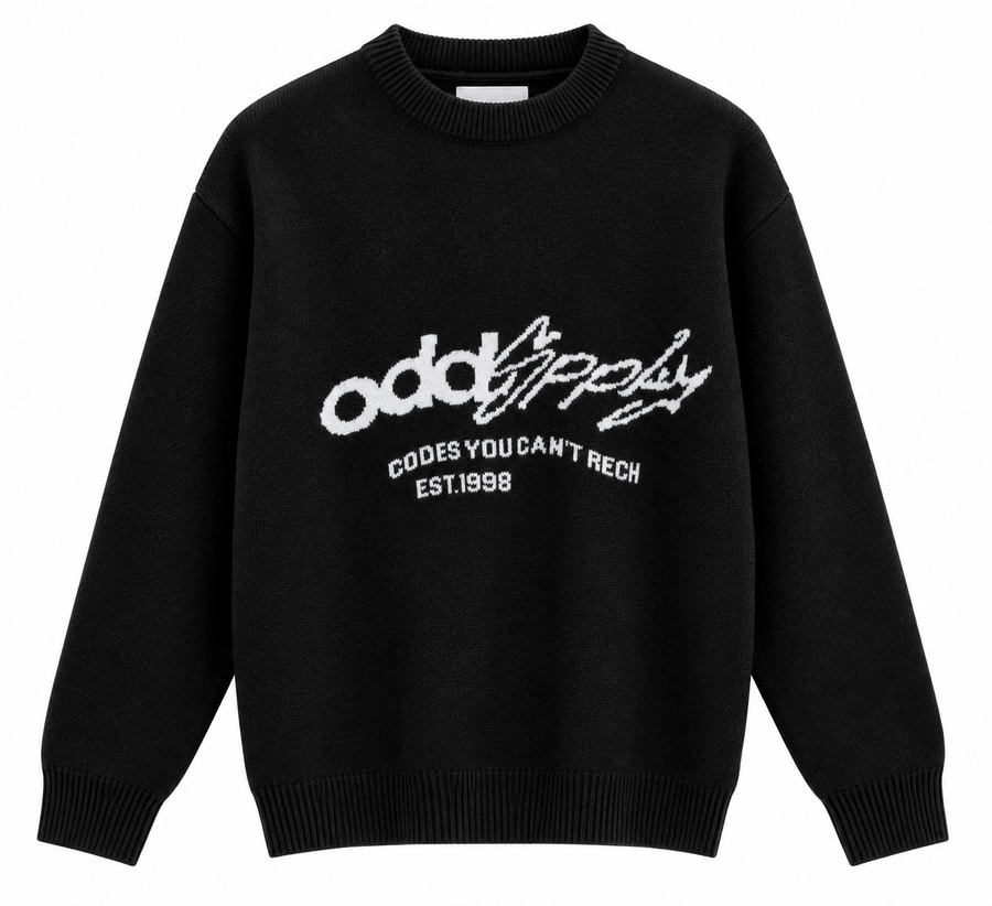 Bershka Black Graphic Knit Sweater